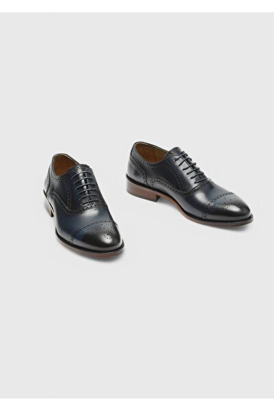 Ramsey Navy Blue Leather Classic Shoes