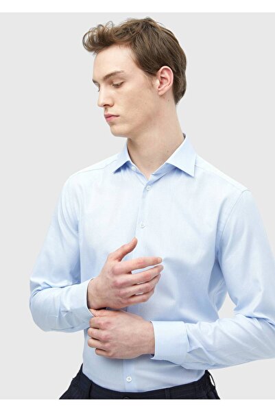 Ramsey Μπλε Πουκάμισο Κλασικό 100% Βαμβάκι με κανονική εφαρμογή