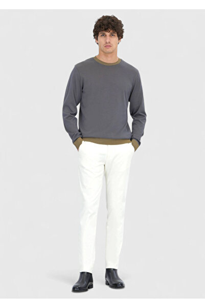 Ramsey Gray Crew Neck Plain Sweatshirt