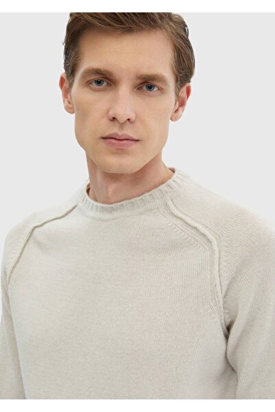 Ramsey Пісочний велосипедний комір Прямий в'язка Вовняна суміш Трикотажний светр