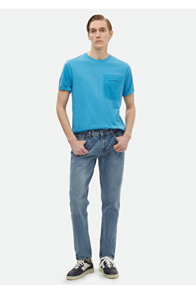 Ramsey Turquoise 100% Cotton Plain Crew Neck T-Shirt