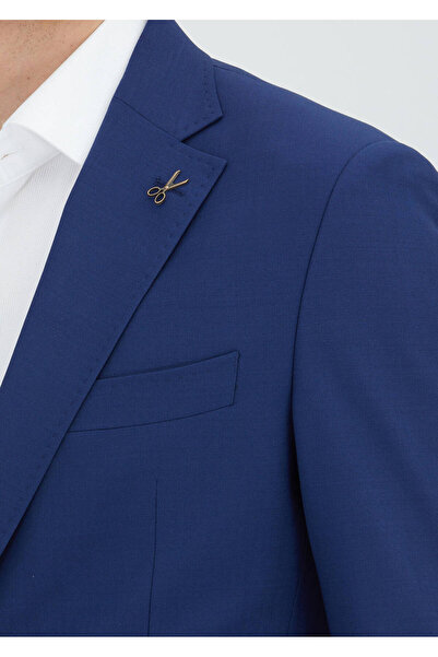 Ramsey Blue Striped Zeroweight Slim Fit Wool Blend Suit