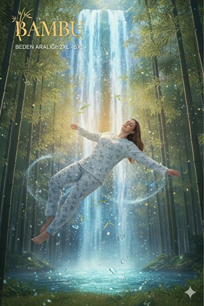 lindros Feel the Elegance at Home with Our Plus Size Women's Pajama Set in Soft Bamboo! (2Xl-5Xl)