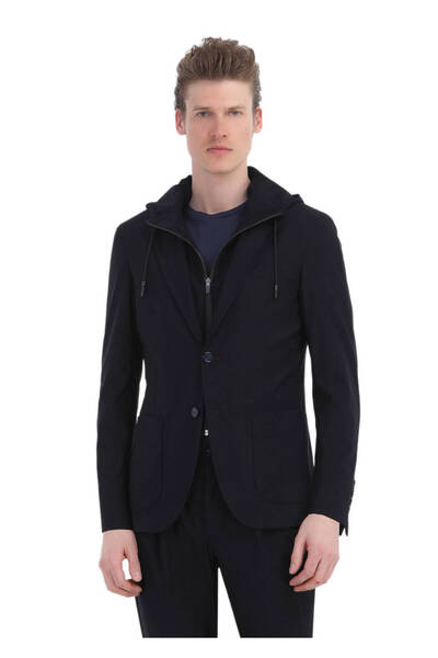 Ramsey Black Knitted - Micro Comfort Fit Suit