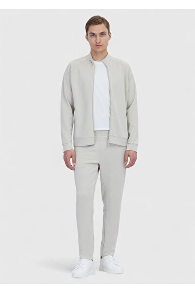 Ramsey Stone Stand Collar Plain Sweatshirt