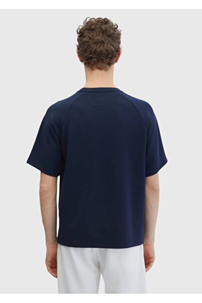 Ramsey Navy Blue Crew Neck Plain Sweatshirt