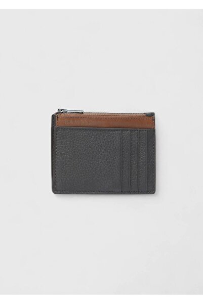 Ramsey Dark Brown Cowhide Leather Card Holder