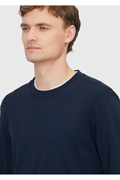Ramsey Navy Blue Plain Crew Neck 100% Cotton T-Shirt