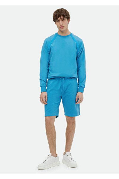 Ramsey Turquoise Crew Neck Plain Sweatshirt