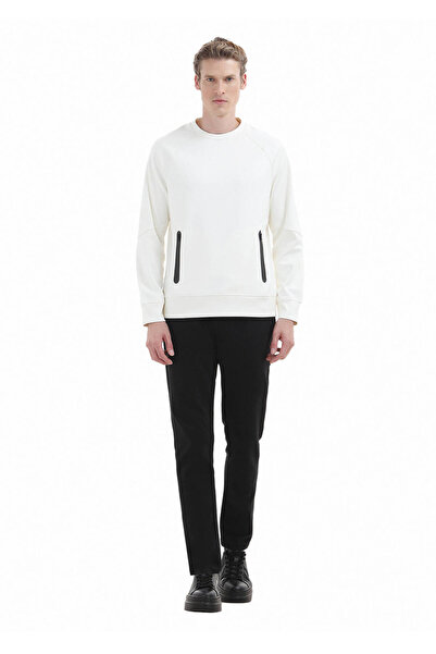 Ramsey Ecru Crew Neck Sweatshirt