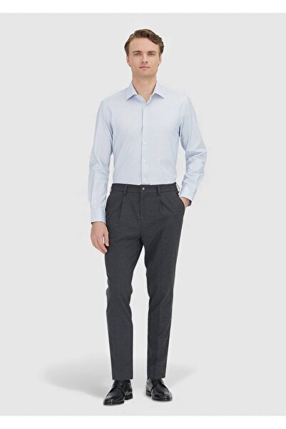 Ramsey Light Blue Regular Fit Woven Classic 100% Cotton Shirt