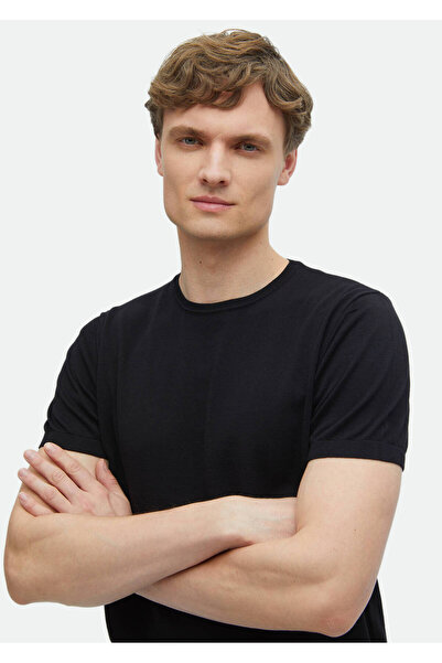 Ramsey Чорний велосипедний комір, прямий в'язок, 100% бавовна, трикотаж