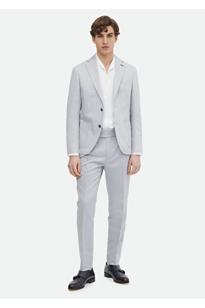 Ramsey Μπλε ίσιο κοστούμι από βαμβακερό μείγμα εφαρμοστό Zeroweight