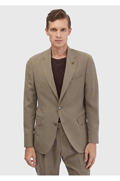 Ramsey Light Brown Plain Zeroweight Slim Fit Suit