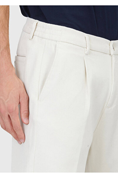 Ramsey Beige Plain Woven Jogging Fit Casual Cotton Blend Pants