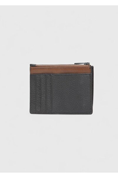 Ramsey Dark Brown Cowhide Leather Card Holder