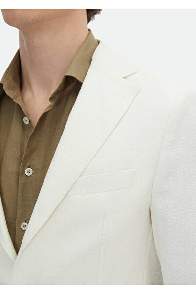 Ramsey Patterned Shirt Shoulder Slim Fit Cotton Blend Jacket