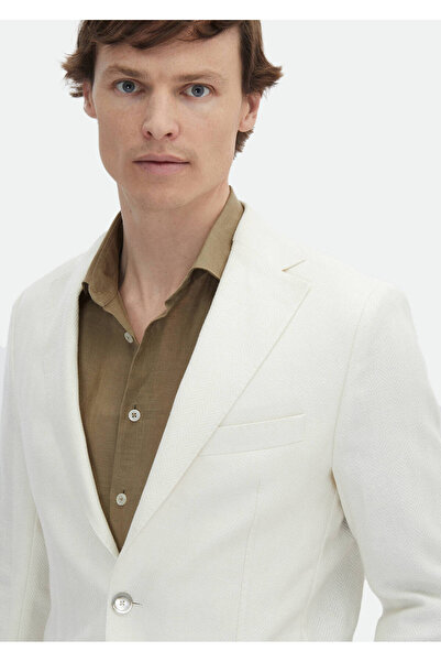 Ramsey Patterned Shirt Shoulder Slim Fit Cotton Blend Jacket