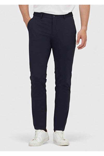 Ramsey Μπλε μπλέ ίσιο πλεκτό παντελόνι Jogging Fit Casual