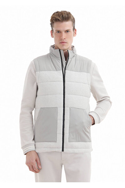 Ramsey Ecru and Wool Mixed Woven Sports Vest