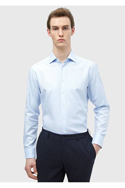 Ramsey Μπλε Πουκάμισο Κλασικό 100% Βαμβάκι με κανονική εφαρμογή