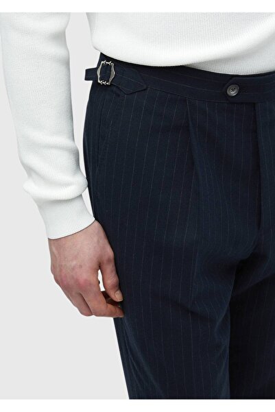Ramsey Παντελόνι Casual Loose Fit με ρίγες Navy Blue