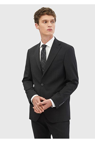 Ramsey Anthracite Micro Modern Fit Wool Blended Suit