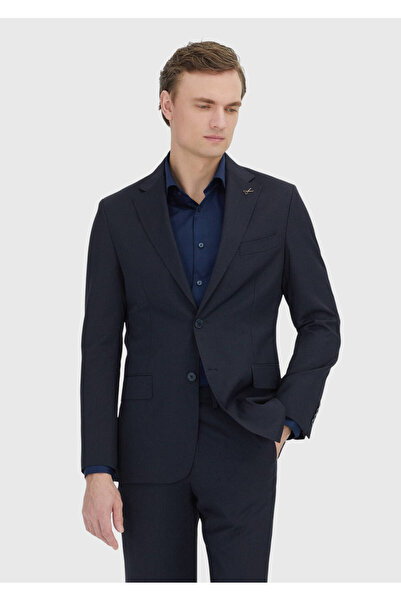 Ramsey Dark Navy Striped Zeroweight Slim Fit 100% Wool Suit