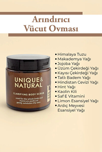 UN Unique & Natural Arındırıcı Vücut Ovması 140 gr