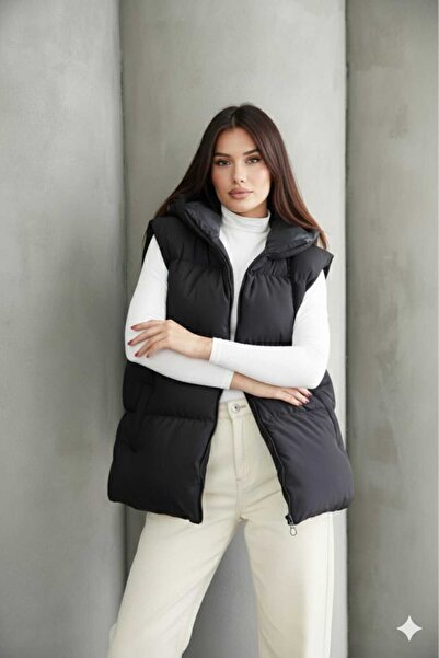 MontClup Women's Puffer Vest Hooded Oversize Comfortable