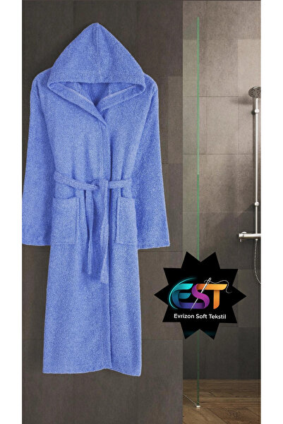 EVRİZON Бавовняний халат з капюшоном унісекс