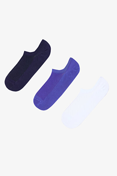 Penti Men's Single Stripe 3-Piece Sneaker Navy Blue Socks