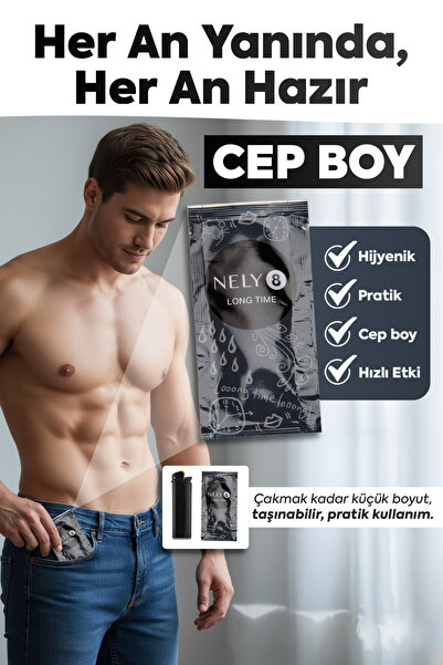 Nely8 Long Time Krem 10 x 1,5 ml-Hijyenik Kullan At Krem, Uzun Süreli Etki