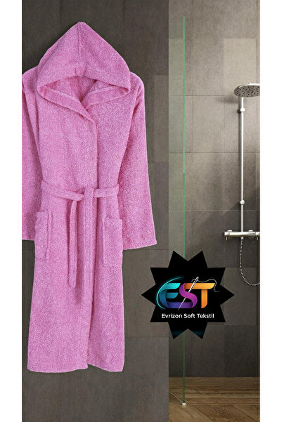 EVRİZON Бавовняний халат з капюшоном унісекс