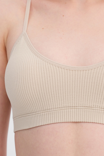 Addax Seamless Crop Tank Top with Chest Pad A6009-k1
