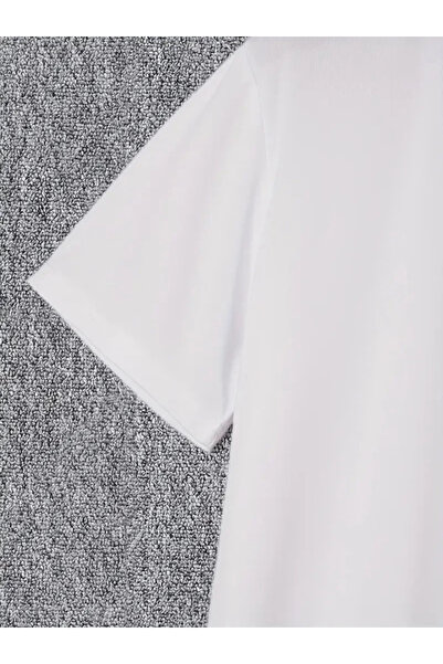 HAZEGO Μπλουζάκι με στάμπα Oversize Crew Neck - Λευκό