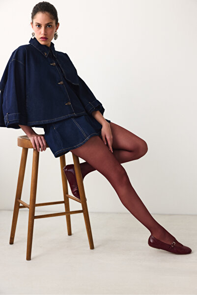 Penti Cream Claret Red Pantyhose