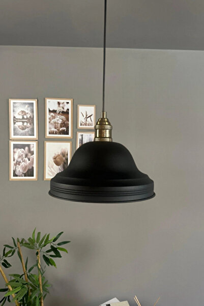 Bamyum Ulmete Siyah Lale Başlık Tekli Sarkıt Avize Salon Ofis Otel Avizeleri ...