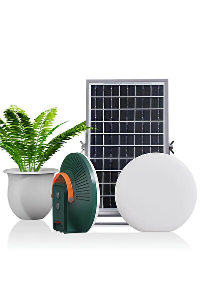 Generic 12W Rechargeable Solar LED Moon-Shaped Light, Portable Solar Tent Lights