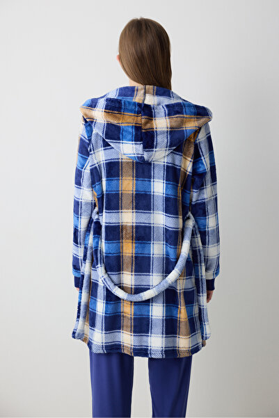 Penti Winter Day Fluffy Multicolored Dressing Gown