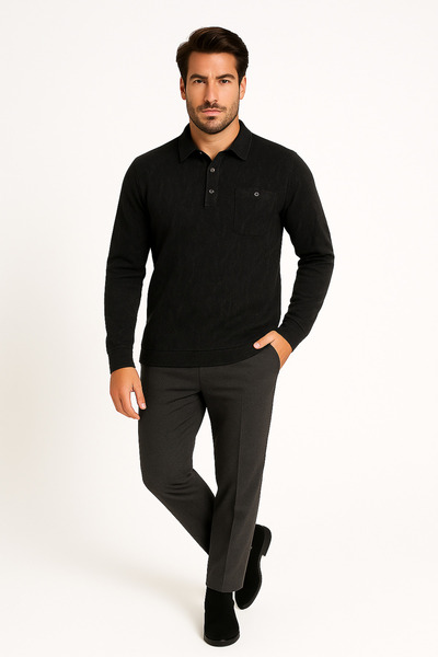 BLU Polo Yaka Sweatshirt