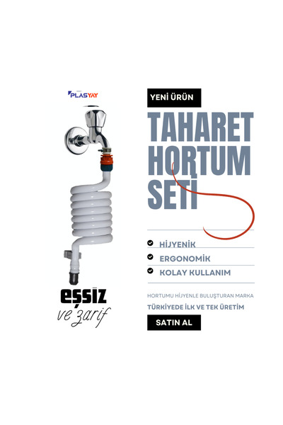 Spiral Taharet Matik Kelepçe Rekorlu Ve Duvara Sabitlemeli 120 Cm Beyaz