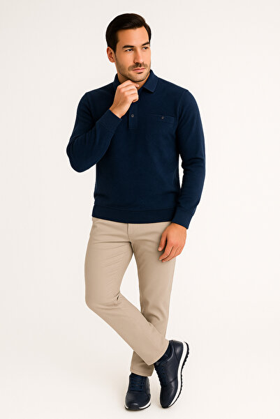 BLU Polo Yaka Sweatshirt