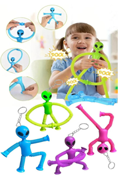 Ax Axentia Teleskopik Vantuzlu Uzaylı Oyuncak, Anahtarlık Özellikli Eğlenceli...