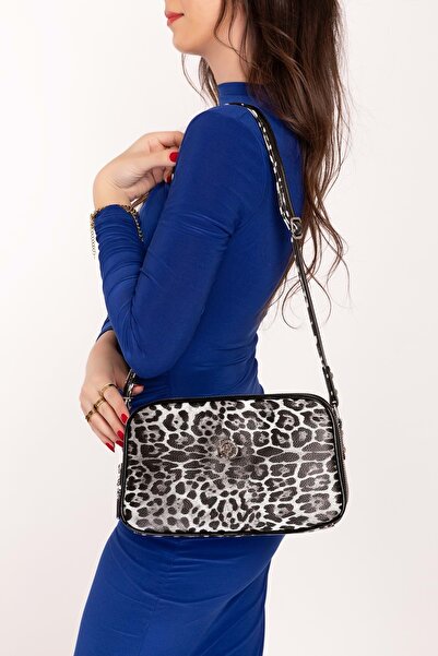 Gondol Women's Daily Cross Shoulder Bag Gp.1327 White Leopard