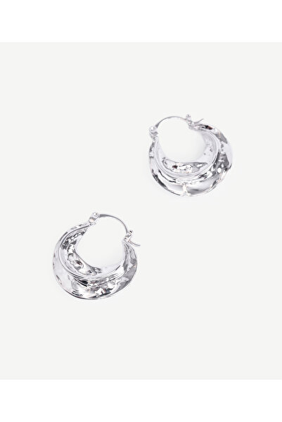 Yargıcı Asimetrik Formlu Gümüş Küpe