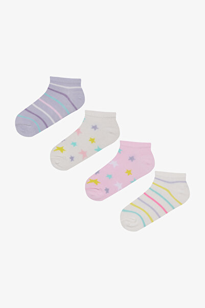 Penti Girl's Star 4-Piece Multicolored Booties Socks