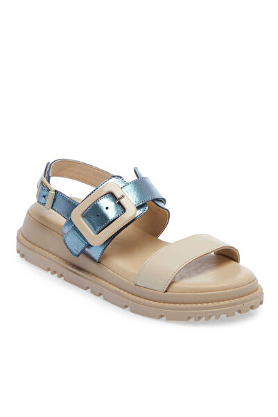 Tergan Bej Hakiki Deri Kadın Sandalet - K24Y1SN67141-A25