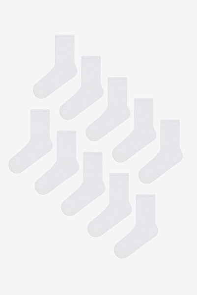 Penti Men's Basic White 10-Piece Socks