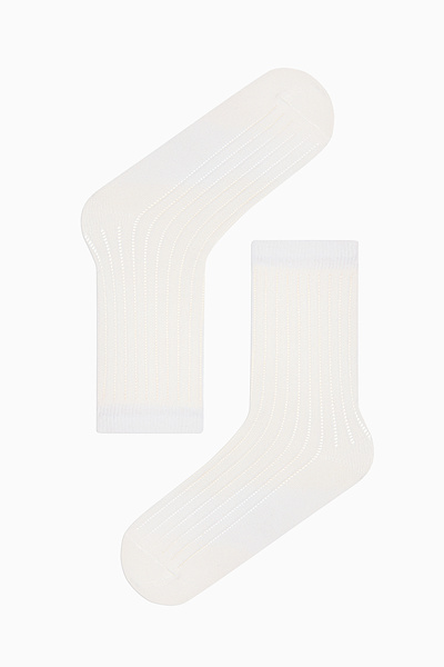 Penti Vertikale Colosio Beige Weiß 2 Socken Socken